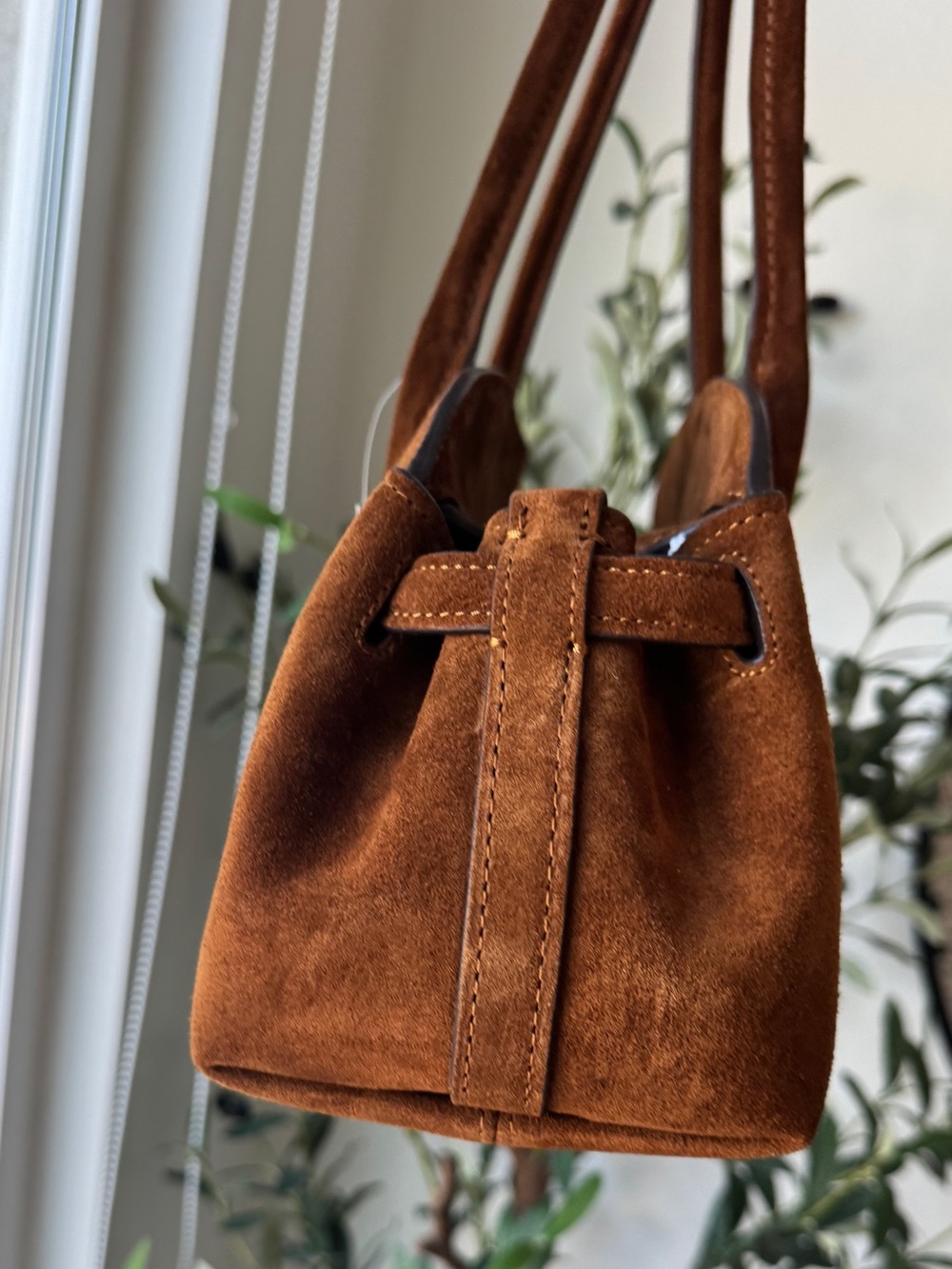 Coach Warm Brown Suede Empire 34 - Picture 6 of 10